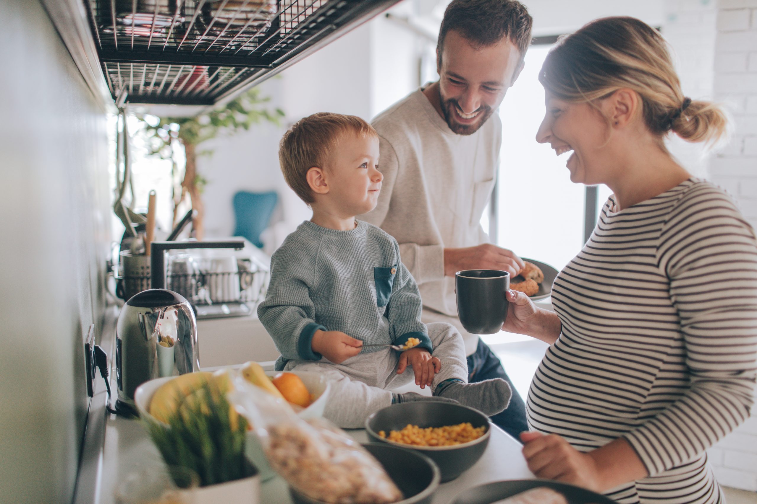 Frühstücksbuffet mit Kind